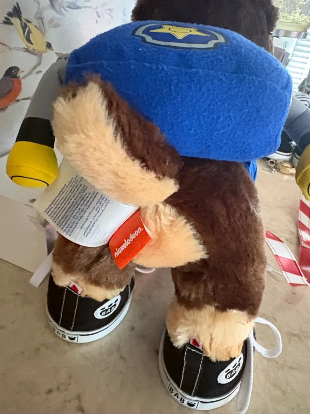 Nickelodeon Blue Police Pup Plush with Red-White Leash